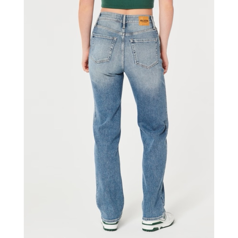 Hollister Ultra High Rise Light Wash Dad Jeans Women’s 14 R - Picture 2 of 7
